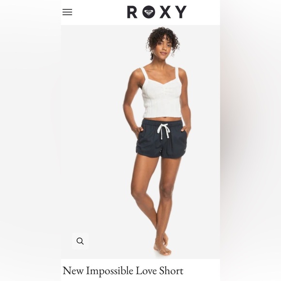 Roxy Black Shorts with Stretch Waistband Size Medium - Picture 2 of 8